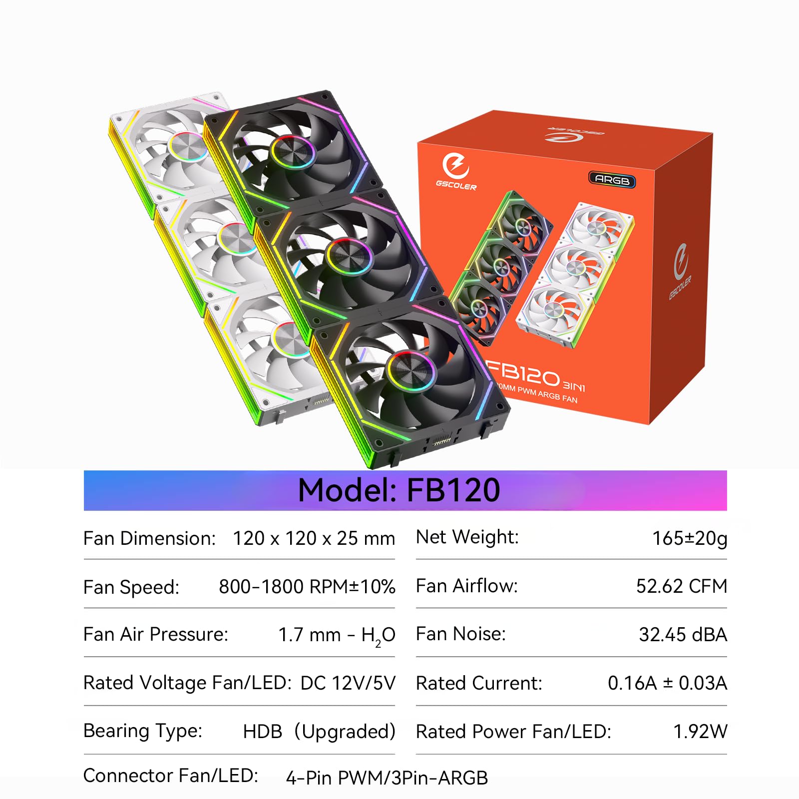 FB120 - Confezione da 3 ventole ARGB per case PC, 120 mm, design senza fili, design a margherita, colori a specchio infinito da 16,8 m, con telecomando, controllo della velocità PWM, flusso