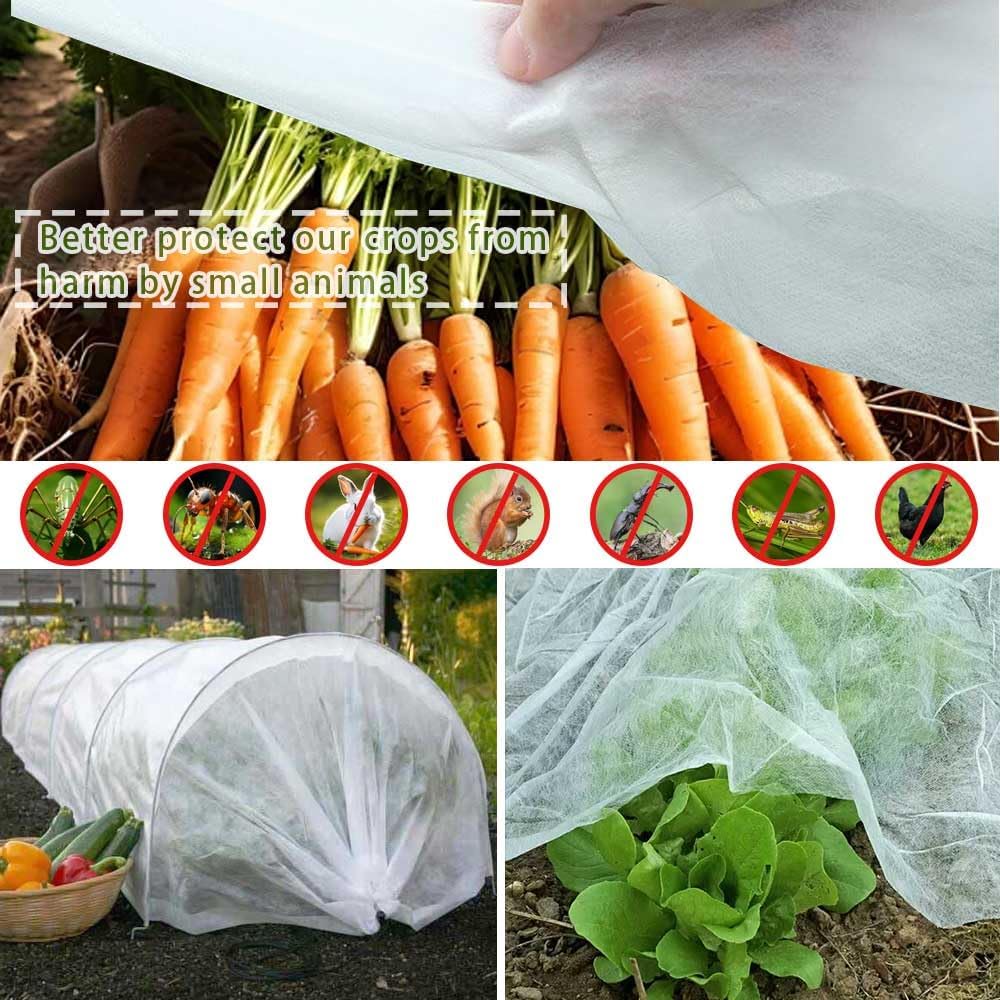 36pcs Garden Mesh Netting Kit,10x30FT Garden Netting For Raised Beds,6 Sets Garden hoops,Garden Protection For Raised Beds Greenhouse Vegetable Plants Flowers Animals,Garden Netting Pest Barrier