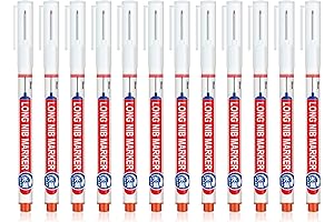 12 Pcs Carpenter 20mm Long-Nib Oil-based Markers for Tile Furniture