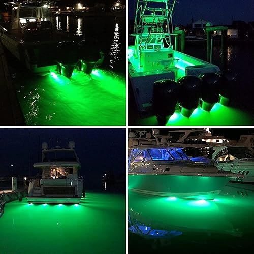 Miniatura 3 de HUSUKU P1 (2.0) 6.6 pulgadas 3600LM Luces LED marinas para barco bajo el agua, 10-36V 90LED IP68, acero inoxidable 316, montaje en superficie para