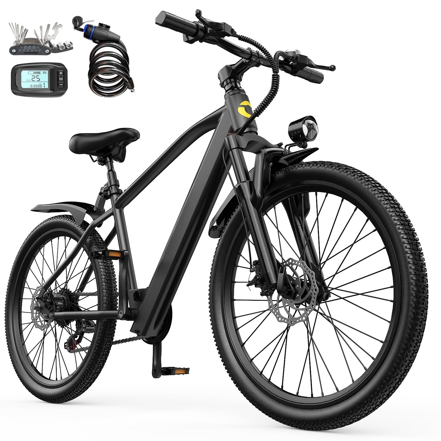 Eleglide E-Bike 26" mit 7-Gang Schaltung 250W Motor 10Ah Akku Höchstgeschwindigkeit 25km/h