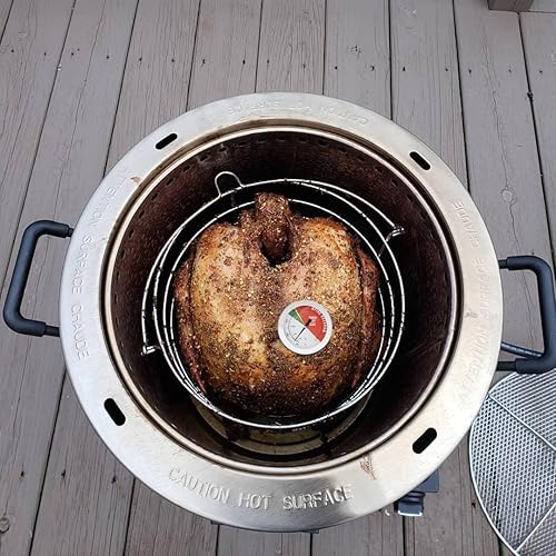 Miniatura 6 de Cubierta superior y termómetro para freidora de pavo Charbroil Big Easy sin aceite 17102065, cubierta superior para freidora de pavo Char-Broil sin