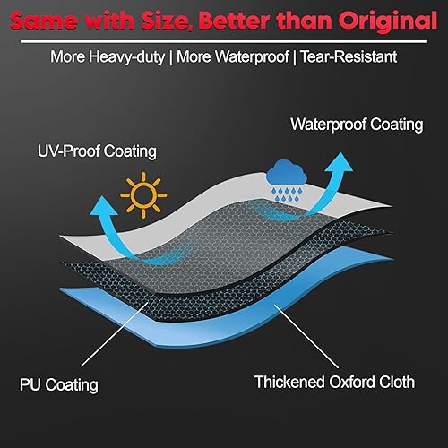 Miniatura 7 de Comnova - Cubierta de parrilla para estufas Camp Chef de 2 quemadores, cubierta de estufa de campamento al aire libre 600D, resistente e