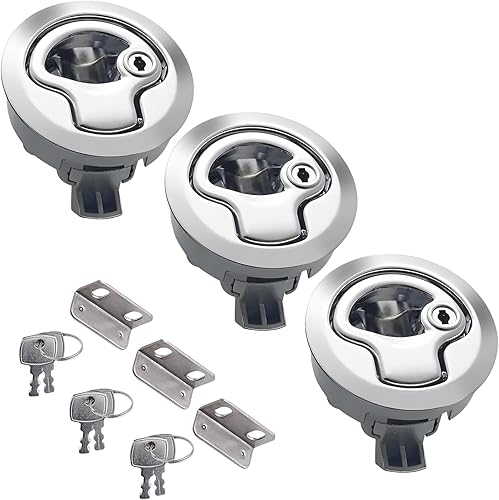 evan Pestillo de golpe, pestillo redondo de arrastre para caravana, yates, cubierta, barco, escotilla de repuesto para 14 de pulgada de grosor,