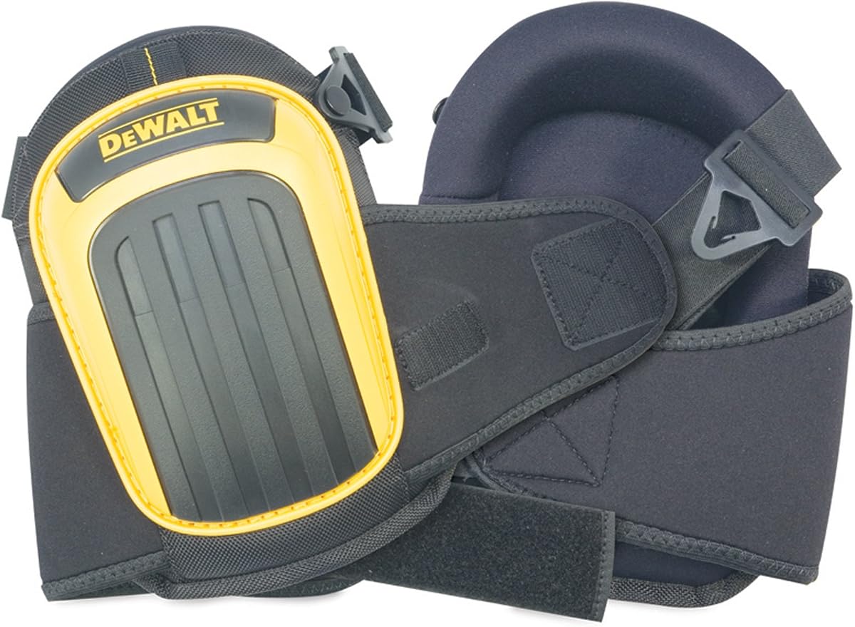 Custom Leathercraft DEWALT DG5204 Professional Kneepads with Layered Gel and Neoprene Fabric Liner, Large