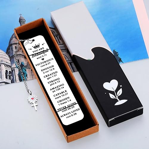 Miniatura 7 de Marcapáginas con versículos bíblicos para mujeres, regalos religiosos inspiradores para adolescentes, marcadores cristianos para amantes de los