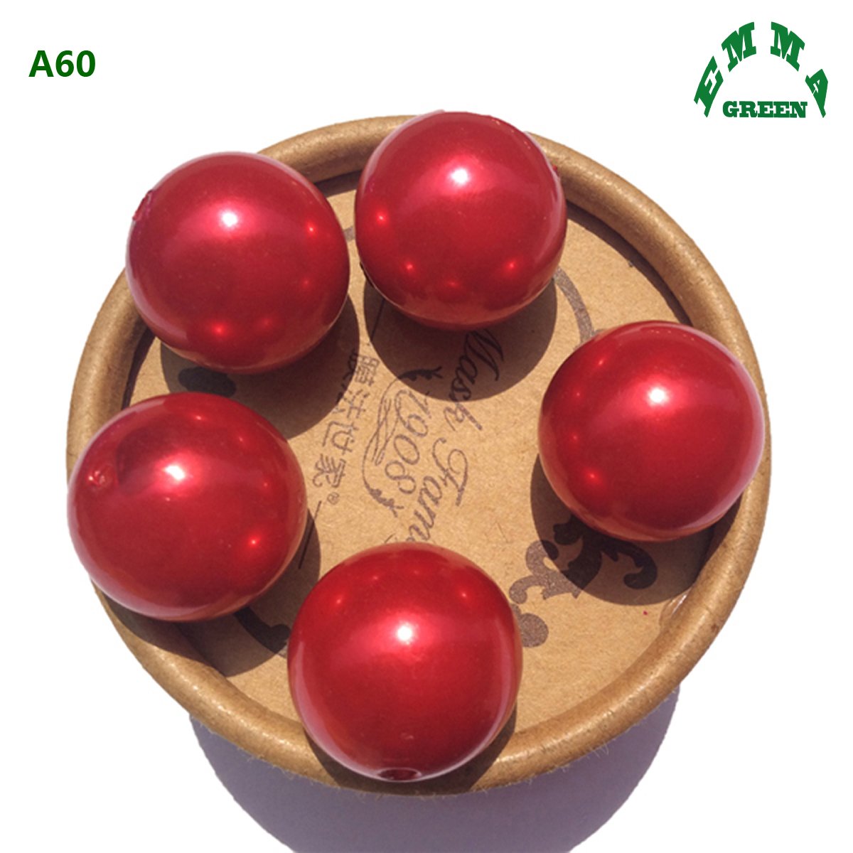 abs Pearls Tiny to Jumbo 6mm -30mm Christmas Red Imitated Pearl Beads Garment Accessories (18mm 40pcs)