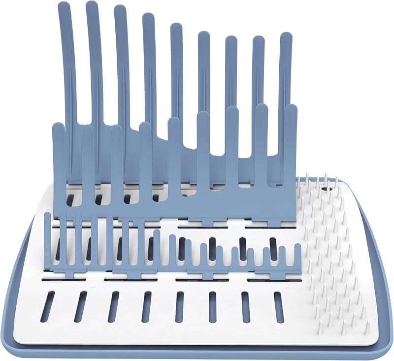 Estante plegable para secar biberones para un fácil almacenamiento: tetinas secas, chupetes y otros artículos esenciales para bebés, sin BPA