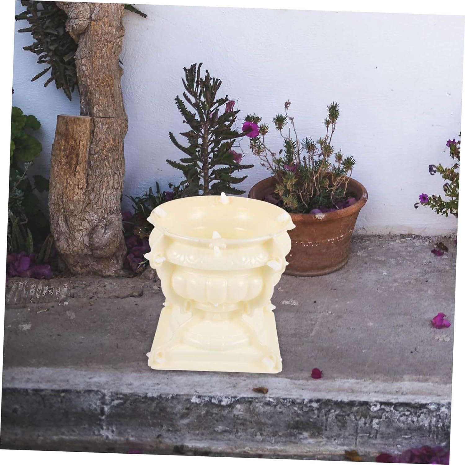 Plastic Concrete Planter Flowerpot Mold Home Garden Decoration European Flower Mold Bonsai Planter Epoxy Resin Mold Planter Mold Large