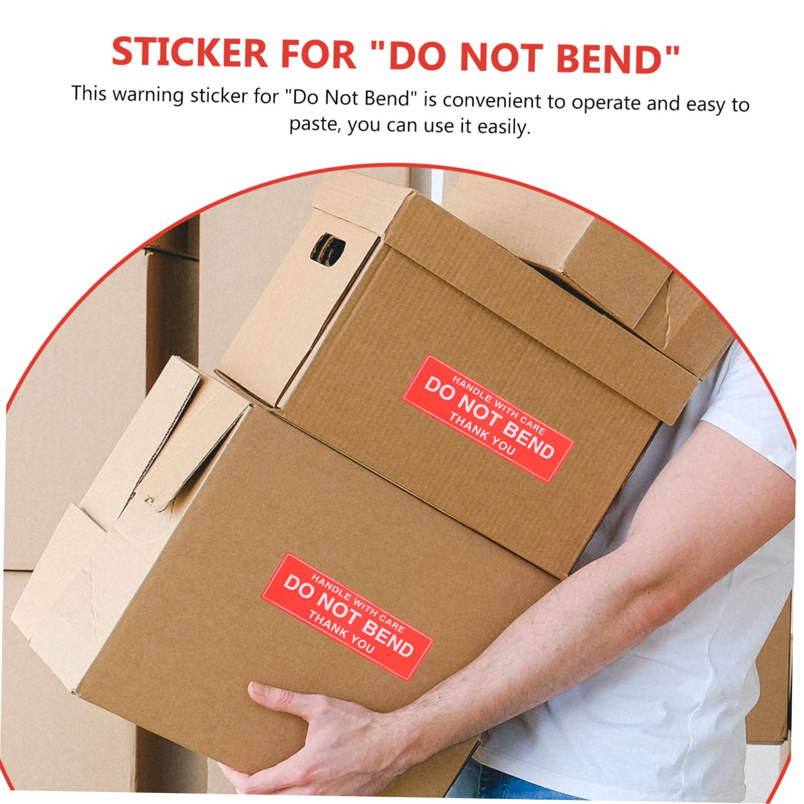 HAPINARY 2 Rolls Fragile Shipping Stickers Labels Mailbox Shipping Tags Packing Shipping Fragile Stickers for Shipping Paper Sticker with Care Warning Handle Copper Plate Stickers to Stack