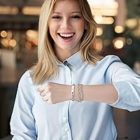 Vista 10 de mnmoom Pulseras de alerta médica para mujer, pulseras de identificación médica de corazón de acero inoxidable con grabado gratuito
