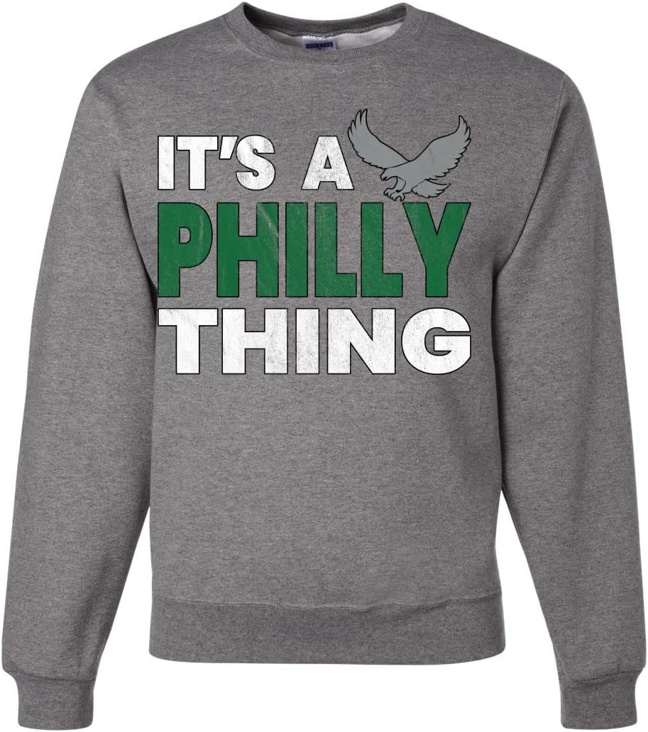 Wild Bobby PHI Crewneck Sweatshirt – Unisex Fantasy Football Sports Fan Pullover | Soft Cotton Blend Graphic Sweatshirt