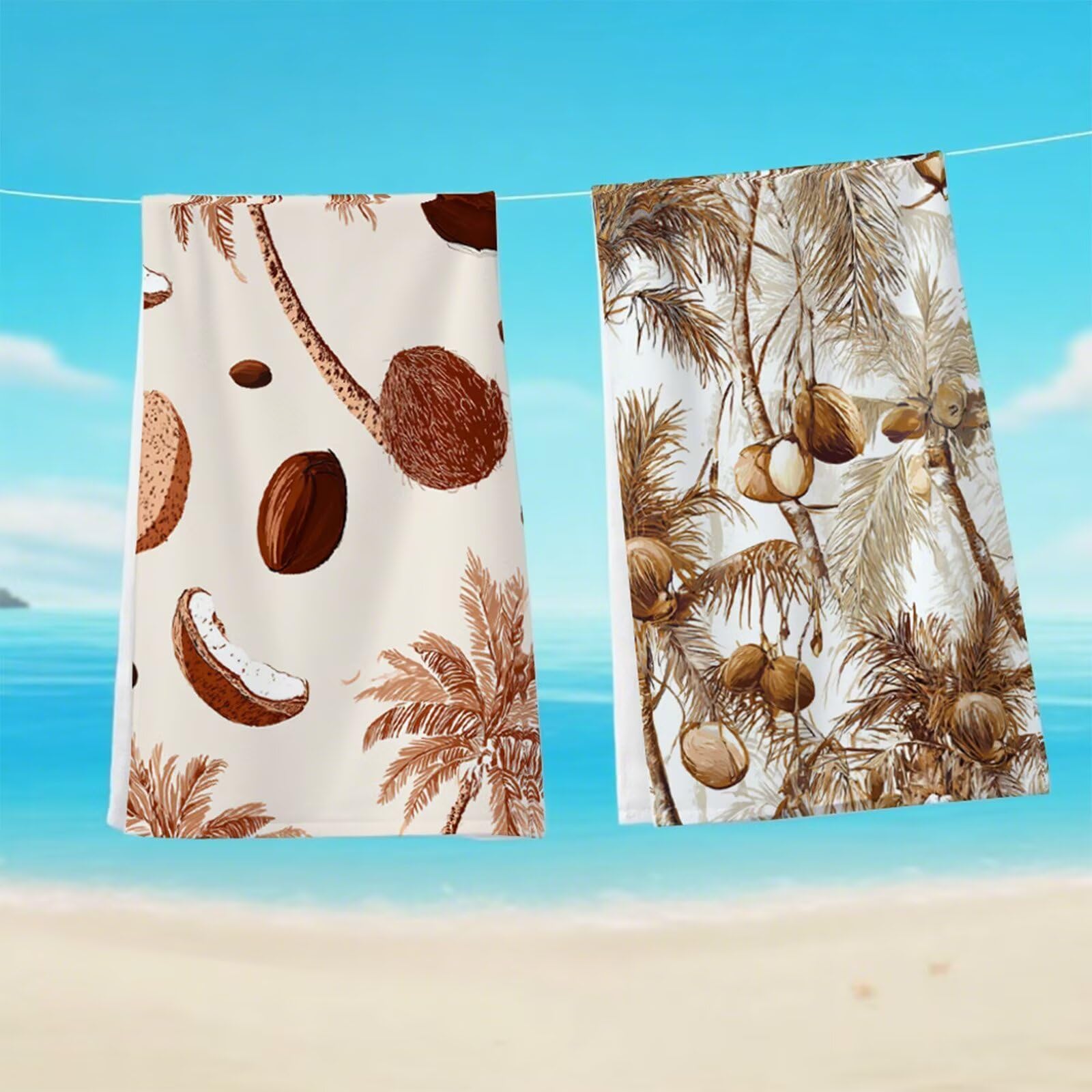 Toalla de Playa Microfibra 90x200 cm Toallas Baño Grandes, Toalla Playa Sin Arena, Absorbente Ligera Secado Rápido Toalla Gimnasio, con Bolsa para Yoga Viajes Gimnasio y Deportes( Plantas Té) G1-1190
