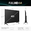 Hisense 40" Clase A4 Serie FHD 1080p Smart Fire TV (40A4NF) - DTS Virtual: X, Diseño de Bisel Delgado, Alexa Integrada, TV de Streaming, Negro 5