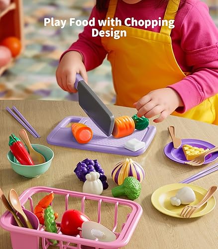 Miniatura 4 de Geyiie Mesa de agua para niños pequeños, fregadero de juegos con agua corriente, grifo real mejorado, escurridor de platos y alimentos para cortar,