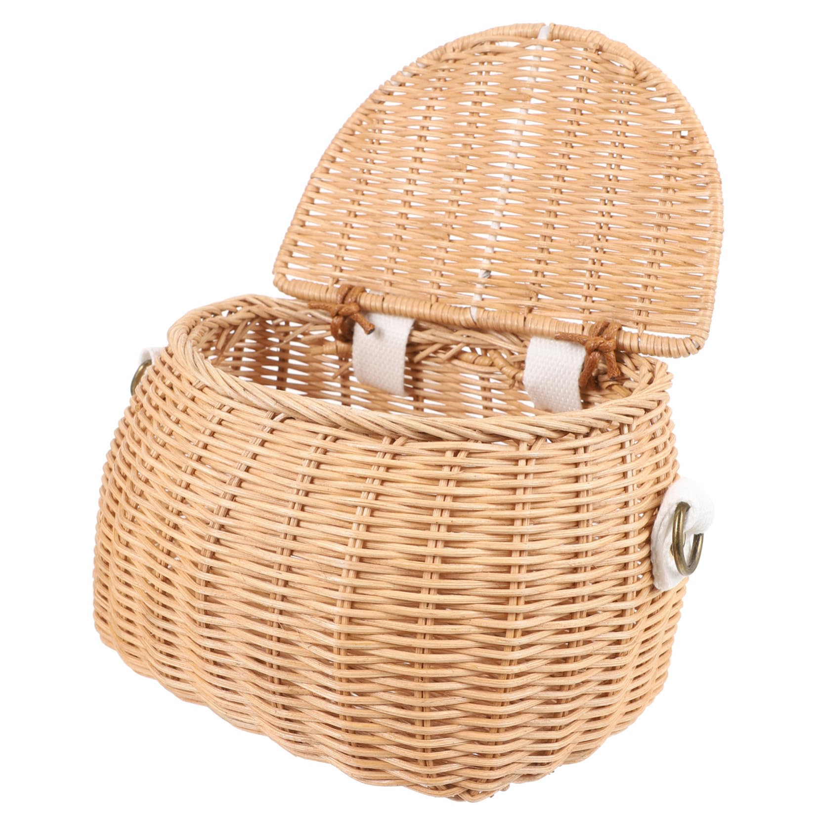 Panier de Vélo en Rotin pour Garçon et Filles Couleur Jaune Panier de Rangement Sûr et Résistant Accessoire Pratique pour Vélo Adapté pour Serviettes et Gobelets