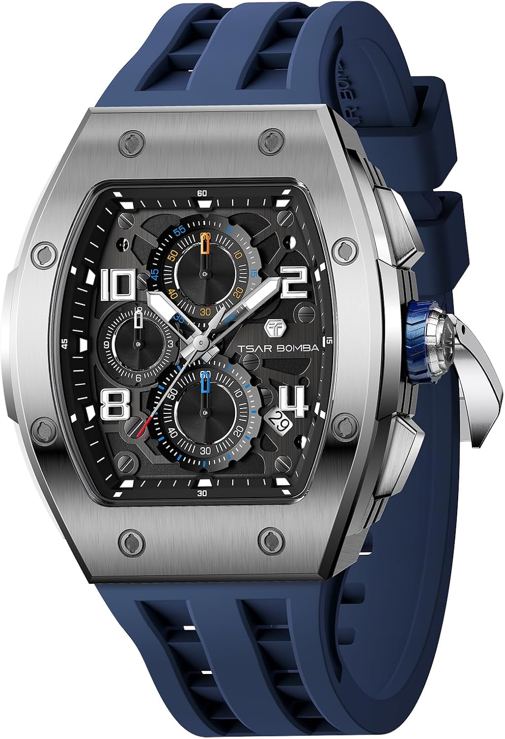 Montre Tsar Bomba : le chronographe de luxe masculin squelette en doré