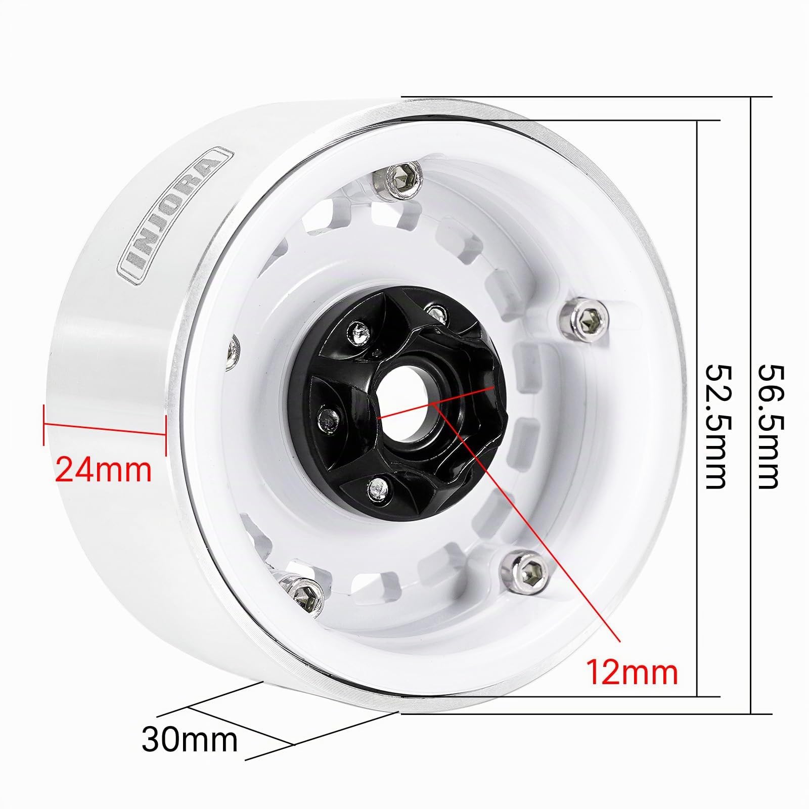 INJORA Cerchi 1.9" Offset -10mm in Alluminio CNC per 1/10 SCX10 TX4 RC Crawler Upgrade