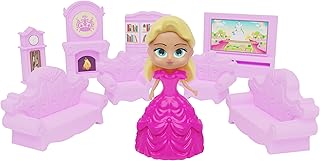 GGB Plast Casinha de Boneca Salinha de Tv da Princesa 9 Peças Rosa