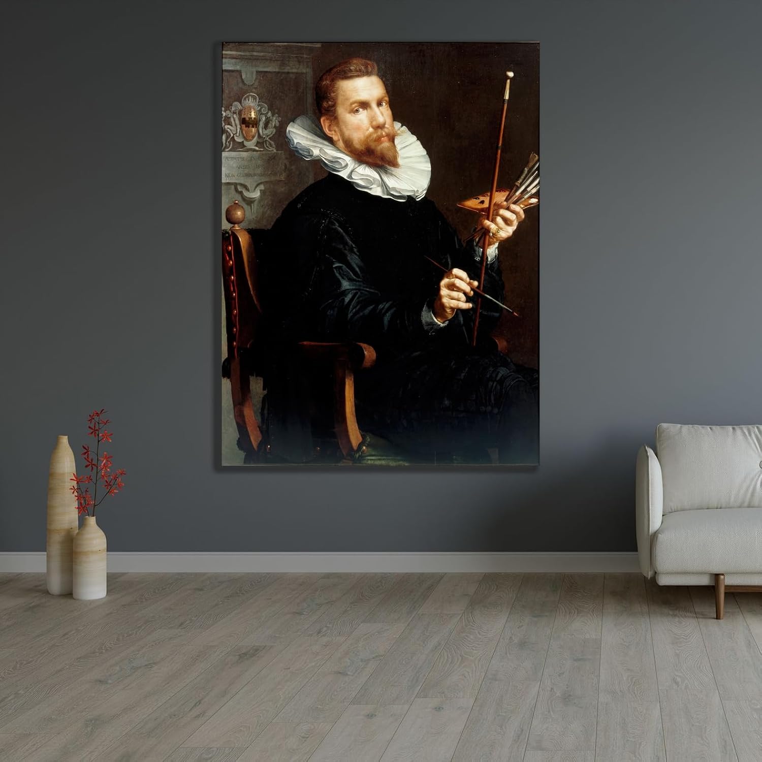 ArtDirect Self-Portrait (1601) Unframed Art Print Giclee Poster by Joachim Wtewael - Ready for Framing with Customization Sizes 8x10, 11x14, 15x20, 24x32, 36x48 and 45x60 inches