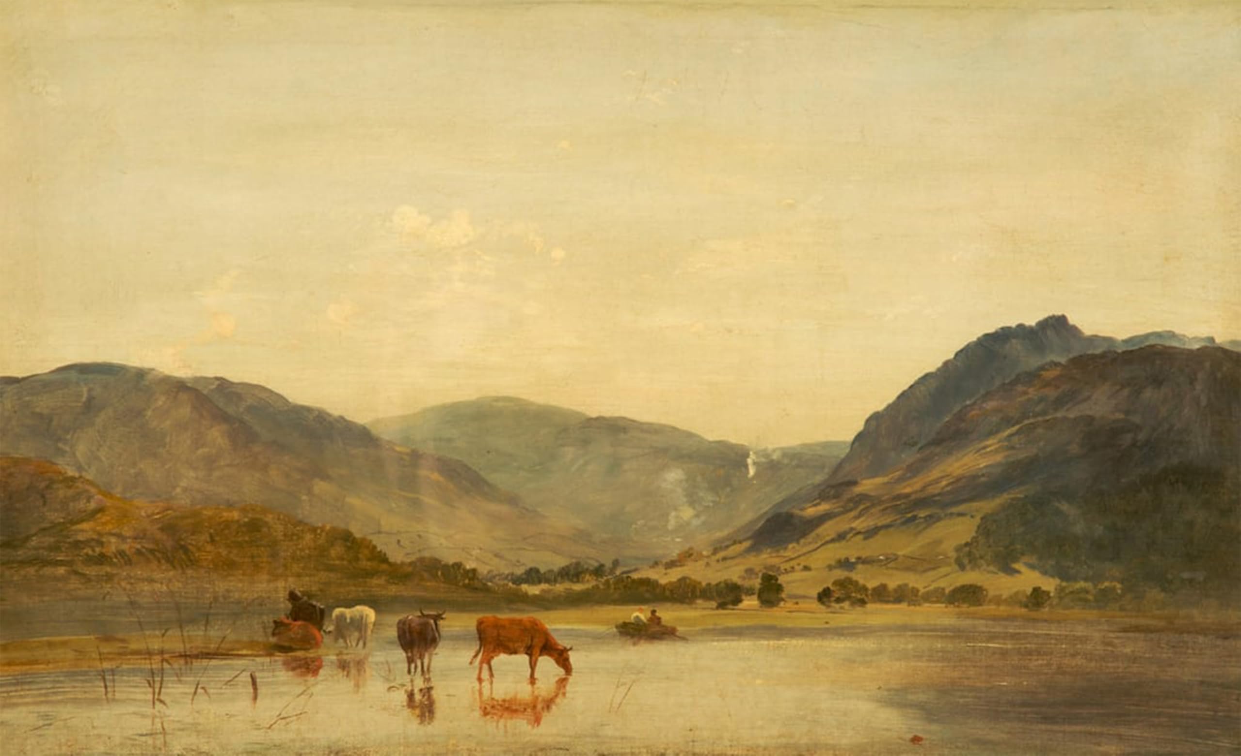 Tableau scène de lac par Danby 60x90cm pour masquer les murs vides - 5