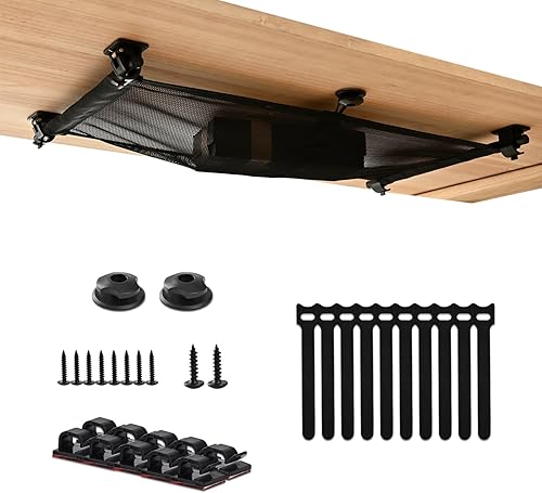 Red de gestión de cables para debajo del escritorio - Negro HX AURIZE