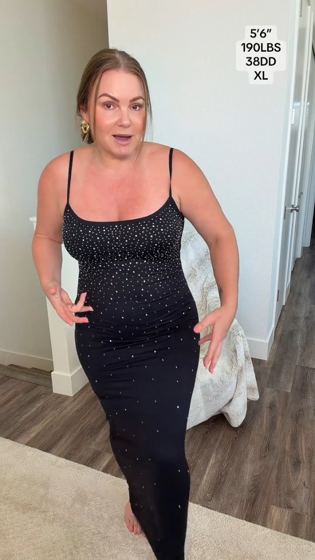 EYWOL Plus Size Bodycon Dresses for Curvy Women: Party Dresses for Women Wedding Guest - Black Sparkly Dress - Cocktail Maternity Dress