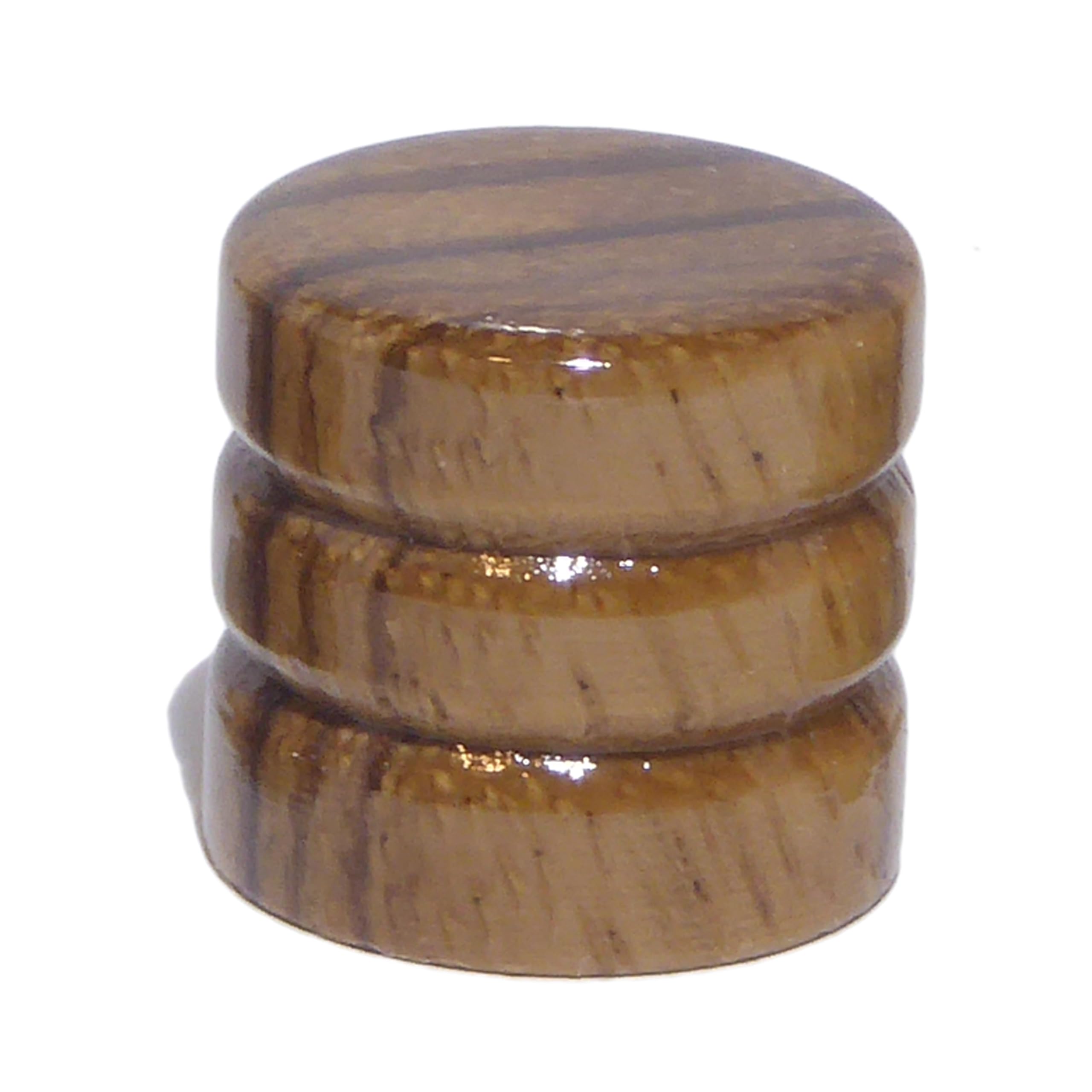 2x Wood guitar control knobs Zebra beach maple grained finish tone or volume Black Dog Music - Image 4