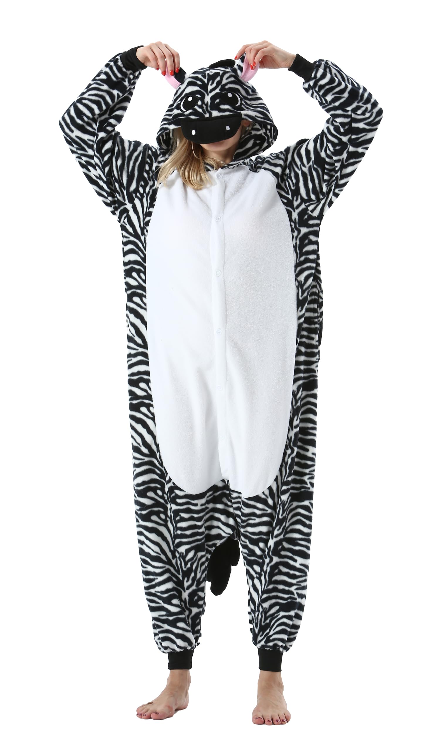 SimZoo Adulto Disfraz Pijama Unisex Pijama Kigurumi Onesie para Carnaval Halloween Cosplay Ropa de Dormir Traje de Disfraz para Navidad Festival Mujer y Hombre — view 17
