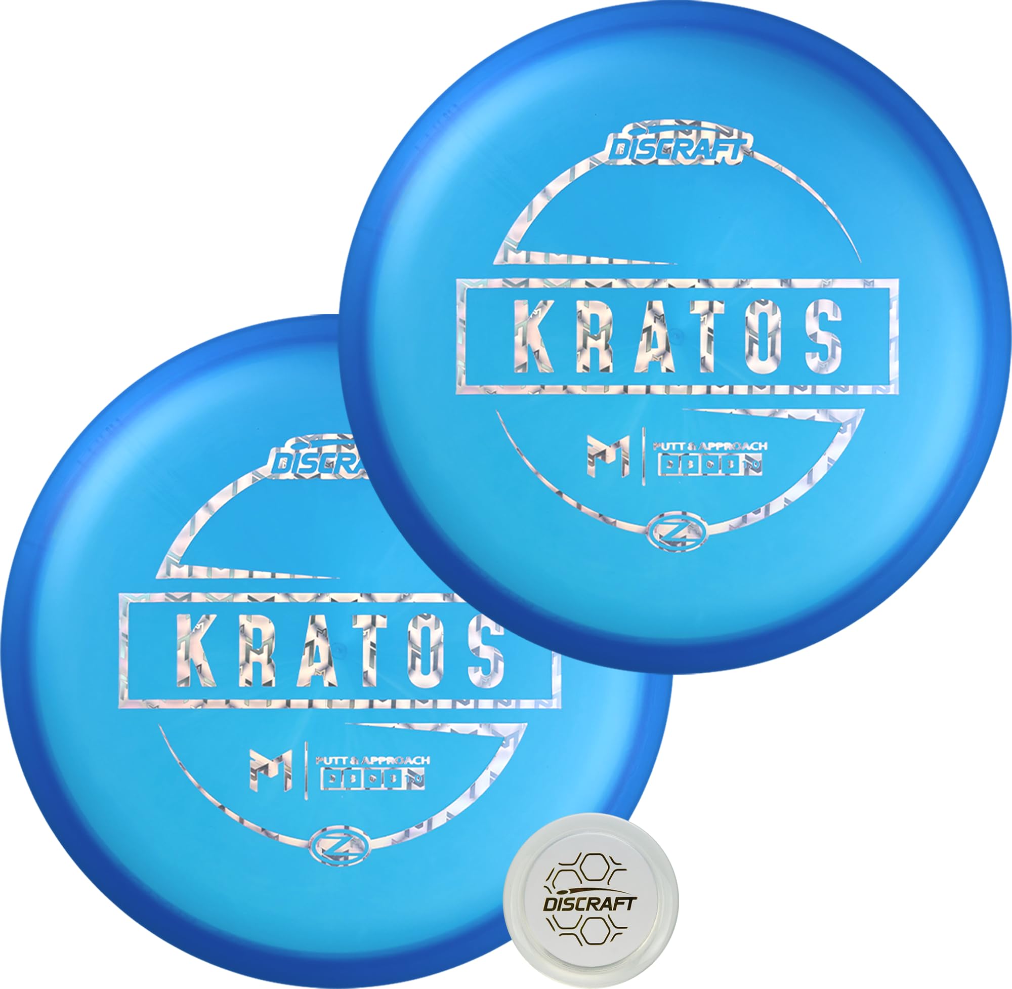 Discraft Paul McBeth Z Kratos 2-Pack - Signature Series Set with Matching Blue Discs (173g-174g) & Exclusive Snap Cap