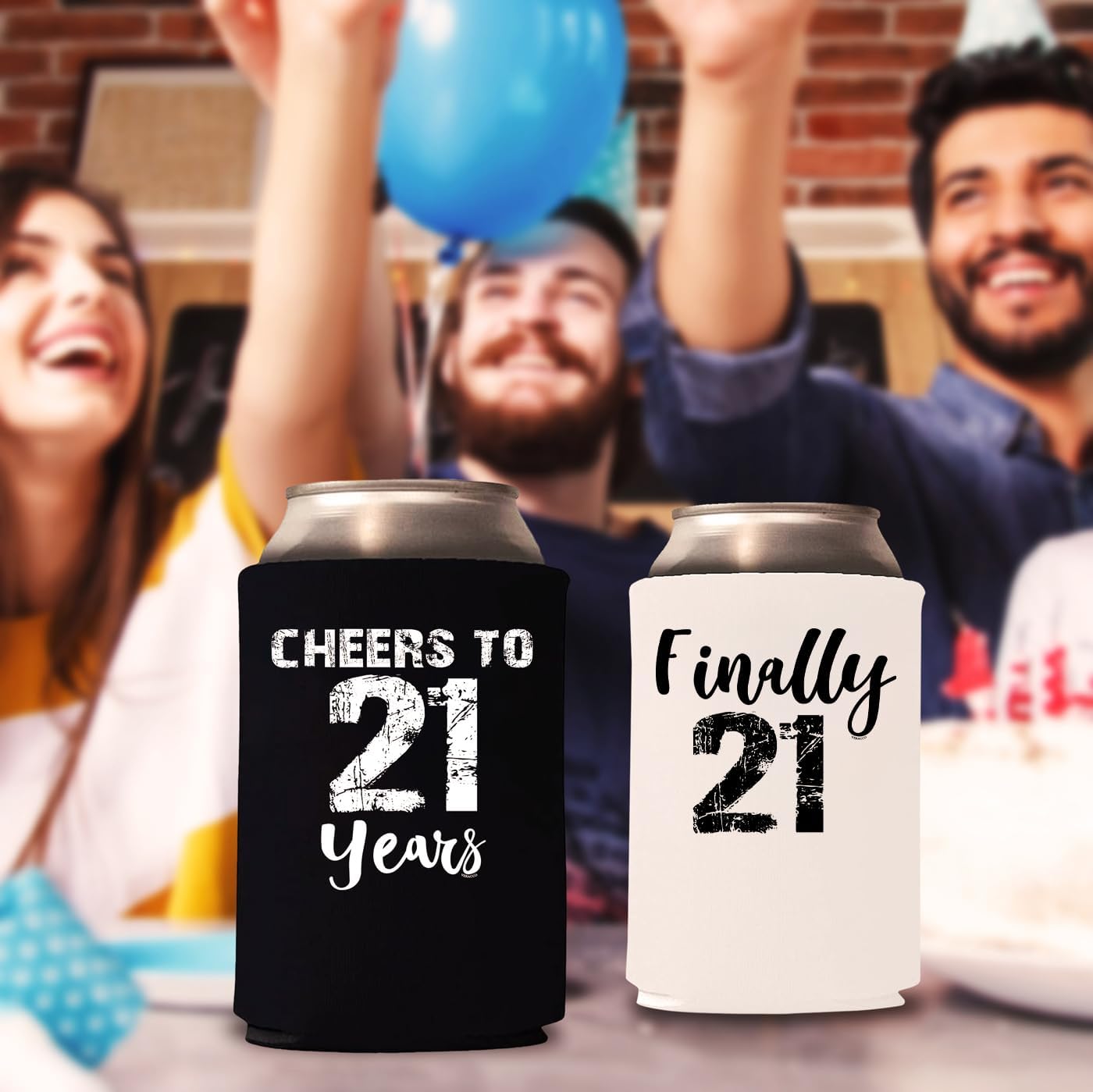 Finally 21 Cheers to 21 Years Twenty First Can Coolie Holder 21st Birthday Decorations 21st Birthday Gift Best 21st Birthday Gifts For Men Party Favors Happy 21st Birthday Decorations - Image 6