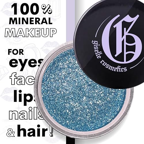 Miniatura 7 de Aqua Ice Paleta de sombras de ojos sombra de ojos azul, sombra de ojos crema, purpurina, brillo, mate, maquillaje mineral con ingredientes