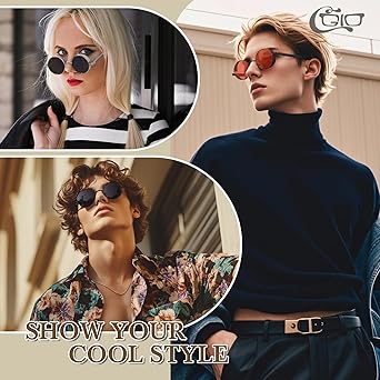 Occhiali Da Sole Polarizzati Rotondi Stile Steampunk Per Uomo E Donna - UV400