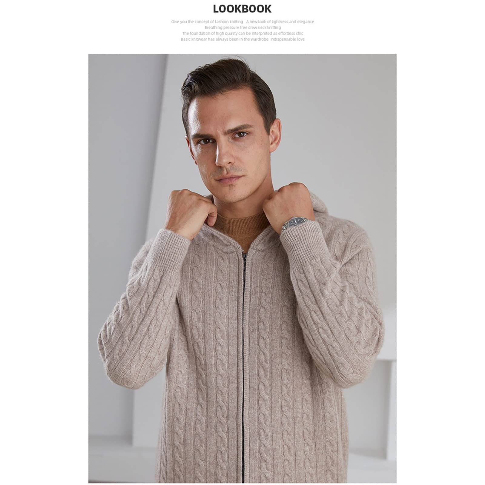 Amazon.com: Men's Full Zip Hooded Sweatshirt Sweater, 100