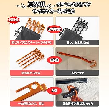 【商品荷物数:8_サイズ:30CM】ペグ チタン製 AVOFOREST チタンペ Amazon.co.jp: ペグ チタン製 AVOFOREST チタンペグ 太いヘッド