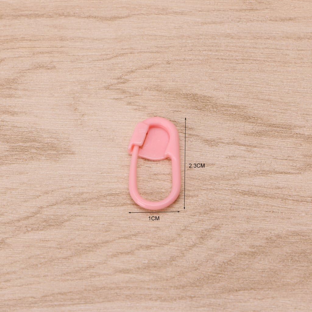 Qsvbeeqj 100Pcs Colorful Knitting Markers Crochet Locking Tool Craft Holder Colorful Knitting Locking Markers Safety Pins for Crafts Needle Clip Knitting Crochet image 4