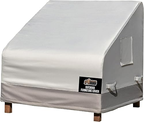 Miniatura 13 de GORILLA GRIP Funda impermeable grande para sofá de patio al aire libre, 58 pulgadas, juegos de fundas ajustables para muebles para invierno,