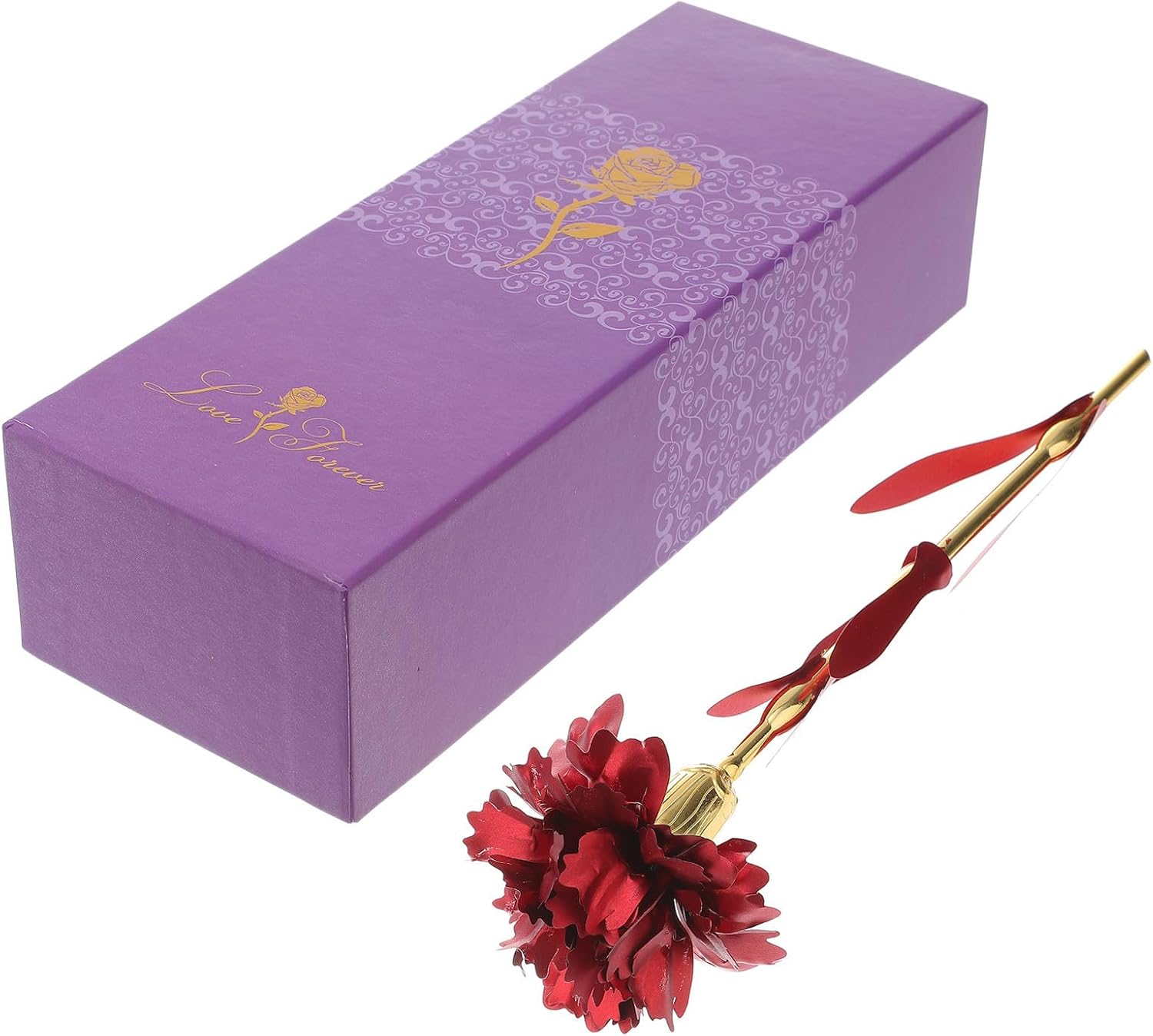 Cabilock 24k Gold Foil Carnation Flower Gift for Mom and Grandmother