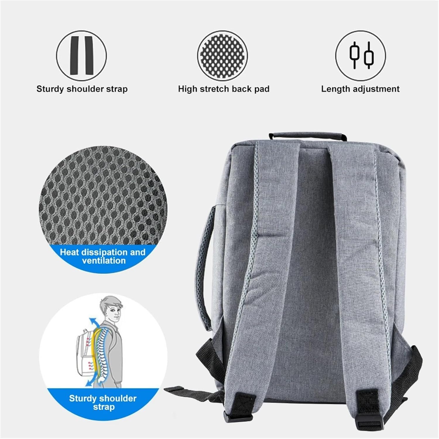 Mini Projector Backpack, Protective Travel Double Shoulder Bag for & Projector Accessories