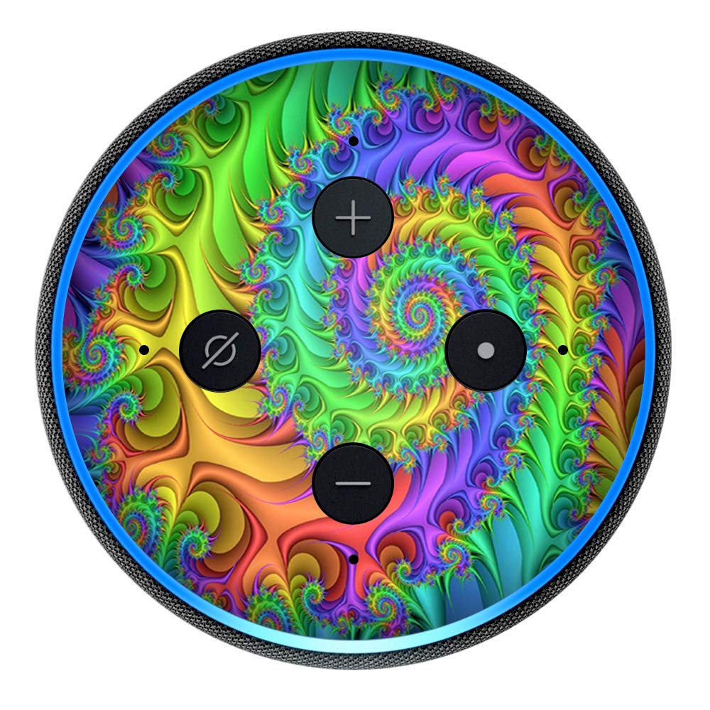 Trippy Color Swirl - Vinyl Decal Skin Compatible with Amazon Echo Dot 3rd Generation Alexa - Decorations for Your Smart Home Speakers, Great Accessories Gift for mom, dad, Birthday, Kids