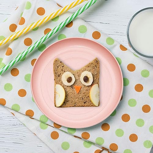 Miniatura 4 de 6 PACK 6 Inches Lightweight Mini Wheat Straw Plates Reusable Plate Set Dishwasher & Microwave Safe,Unbreakable Deep Dinner Plates, Plastic Plates