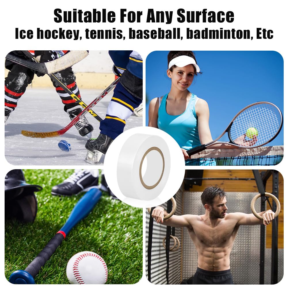 Nastro per Hockey, PVC Grip-Tape, Multiuso Tape Sportivo Anti-Scivolo E Auto-Adesivo, Resistente E Adesivo per Sport all'Aria Aperta, Attrezzatura per Il Fitness, Impugnature da così Via-20m