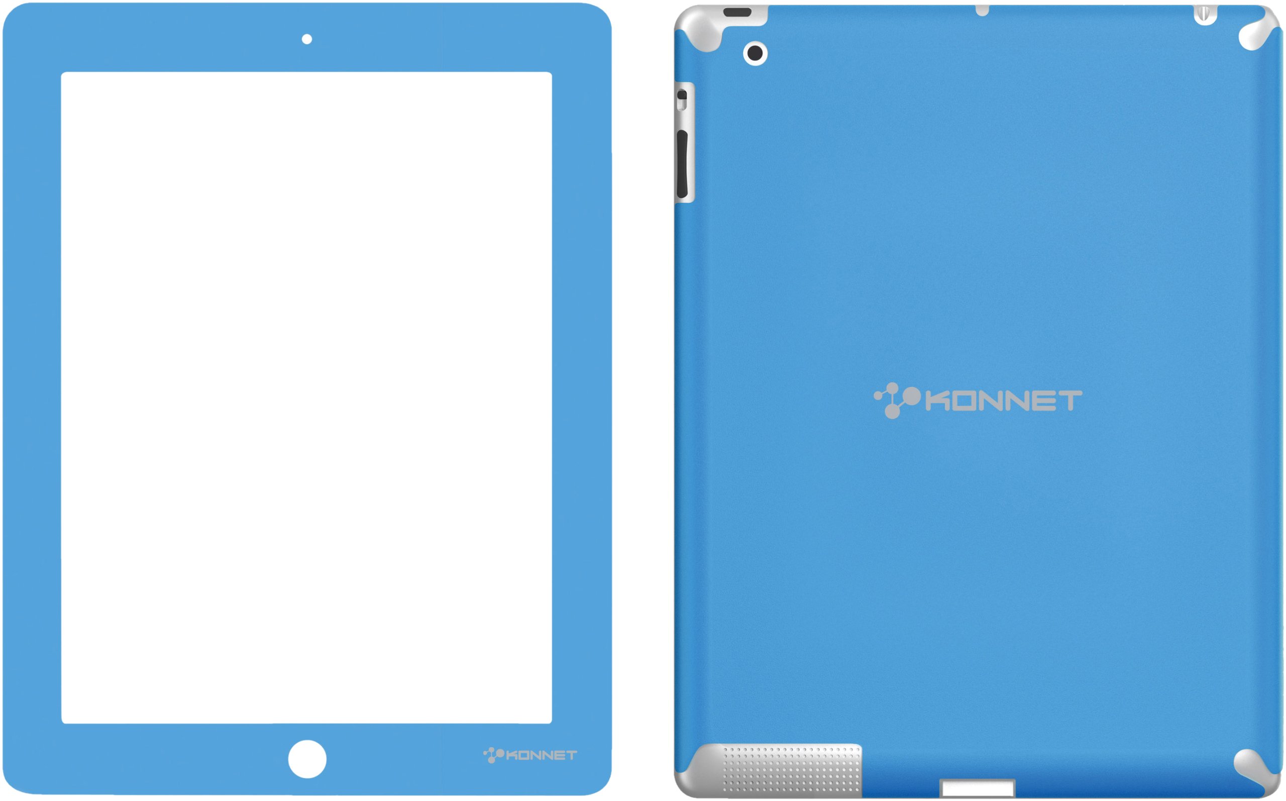 KonnetStyle Shield Pack - Color Series Screen Protection Film for iPad 4/iPad 2 - Blue (KN-5122)