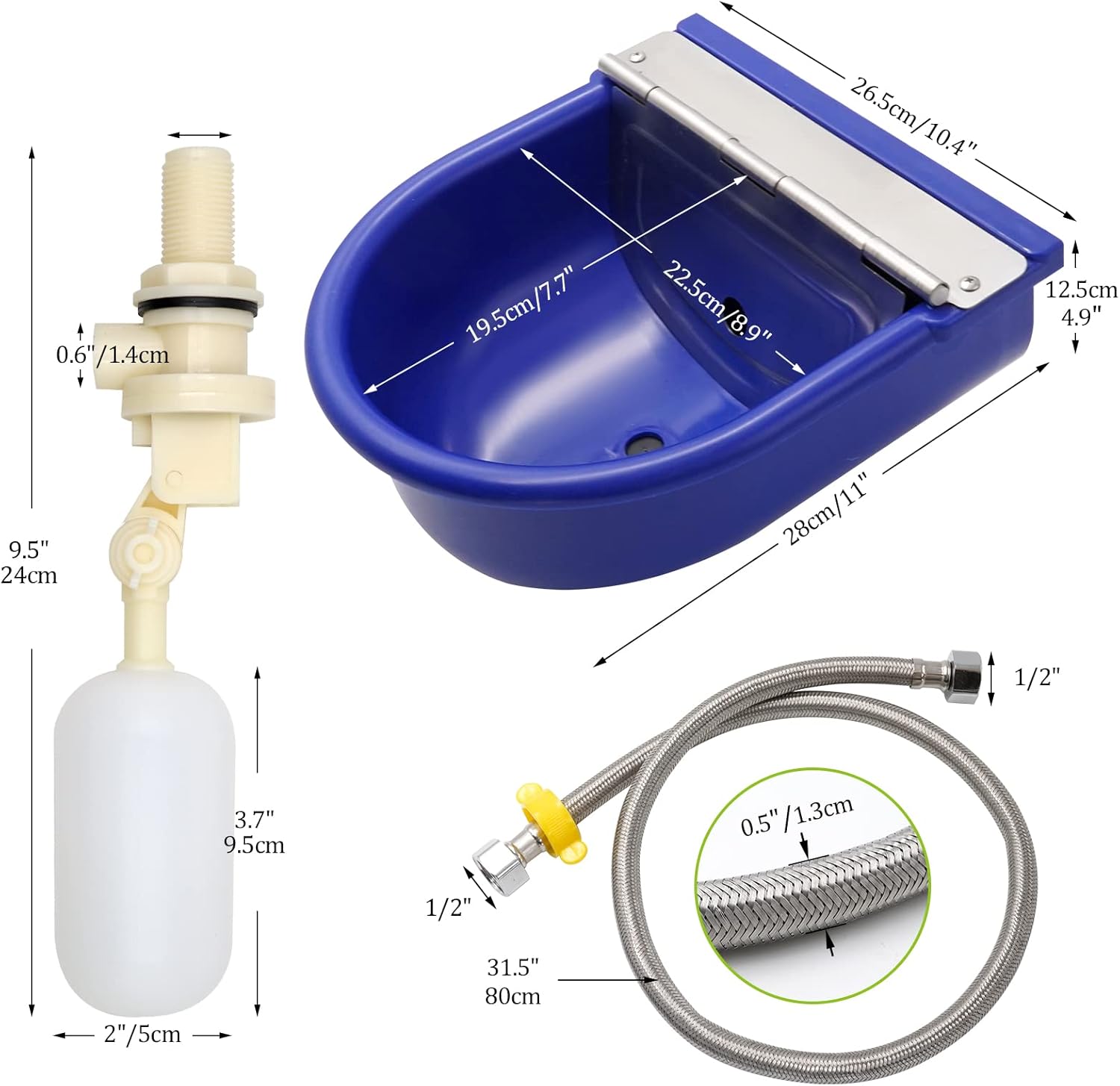 Buy MINYULUA Automatic Waterer Bowl Large Horse Watering Bowl with
