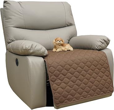 Eismodra Waterproof Recliner Chair Covers for Reclining Couch Slipcovers Seat Cushion,Anti-Slip Sofa Cover for Dogs Pets Furniture Protector Washable,Brown 23 x 35 inches Only 1 Piece