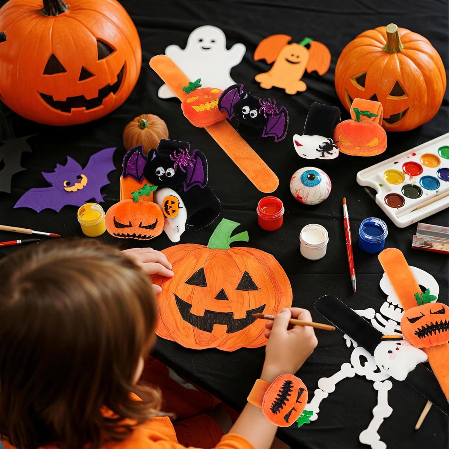 Winrayk Stuffed Animal Plush Slap Bracelets Halloween Party Favors Kids, Snap Bracelets Bulk Wristband (6 Style), Birthday Exchange Gift Pinata Filler Goodie Bag Stuffer Halloween Party Supplies Decor - Image 6