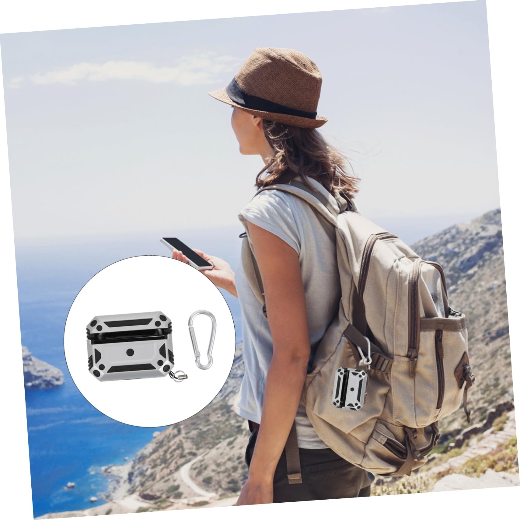 jojofuny 3piezas Estuche Protector para Auriculares Inalámbricos Compatible Diseño Antichoque Ligero y Compacto Protección Completa y Estilo Creativo para