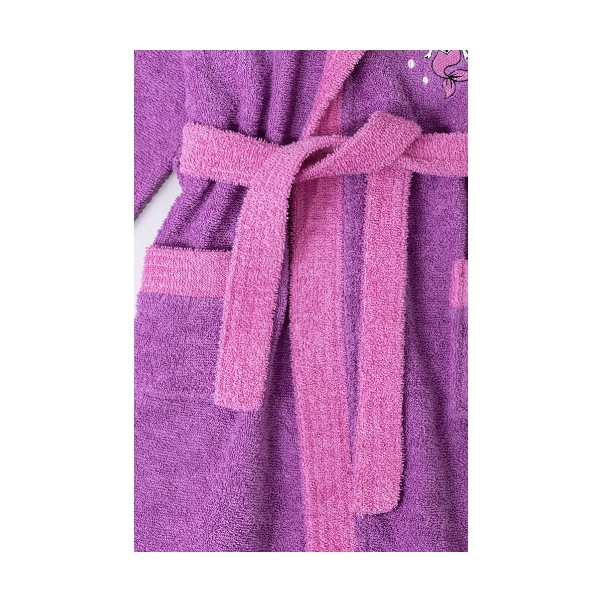 Accappatoio per bambini lilla 100% cotone OEKO-TEX® - Taglia: 2-4 anni