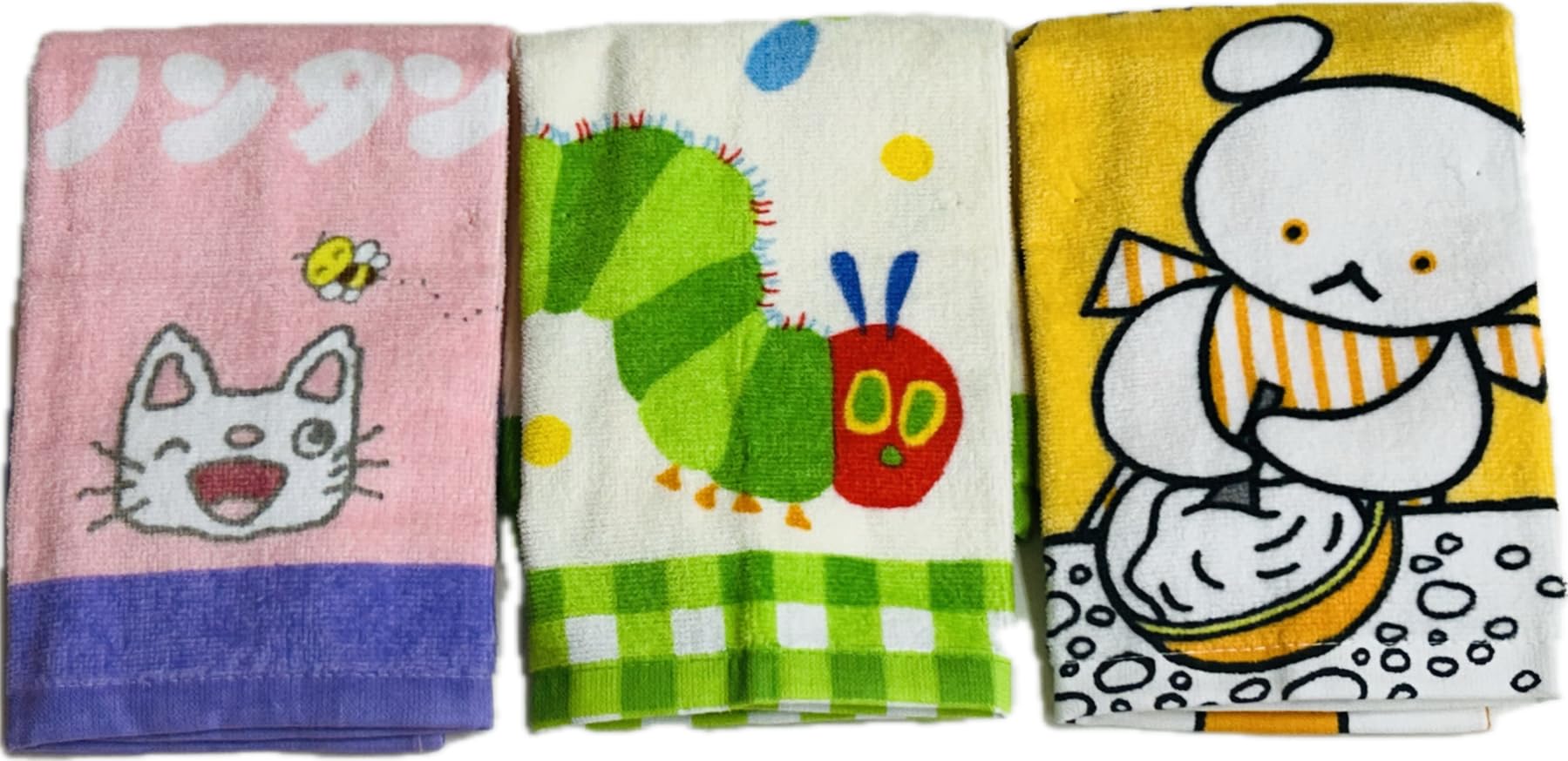 Amazon｜おりこうタオル 3枚 セット お食事 エプロン キャラクター