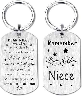 Resdink Remember I Love You Niece Gifts, Proud My Dear Niece Gifts for Mothers Day Birthday Graduation from Uncle Auntie
